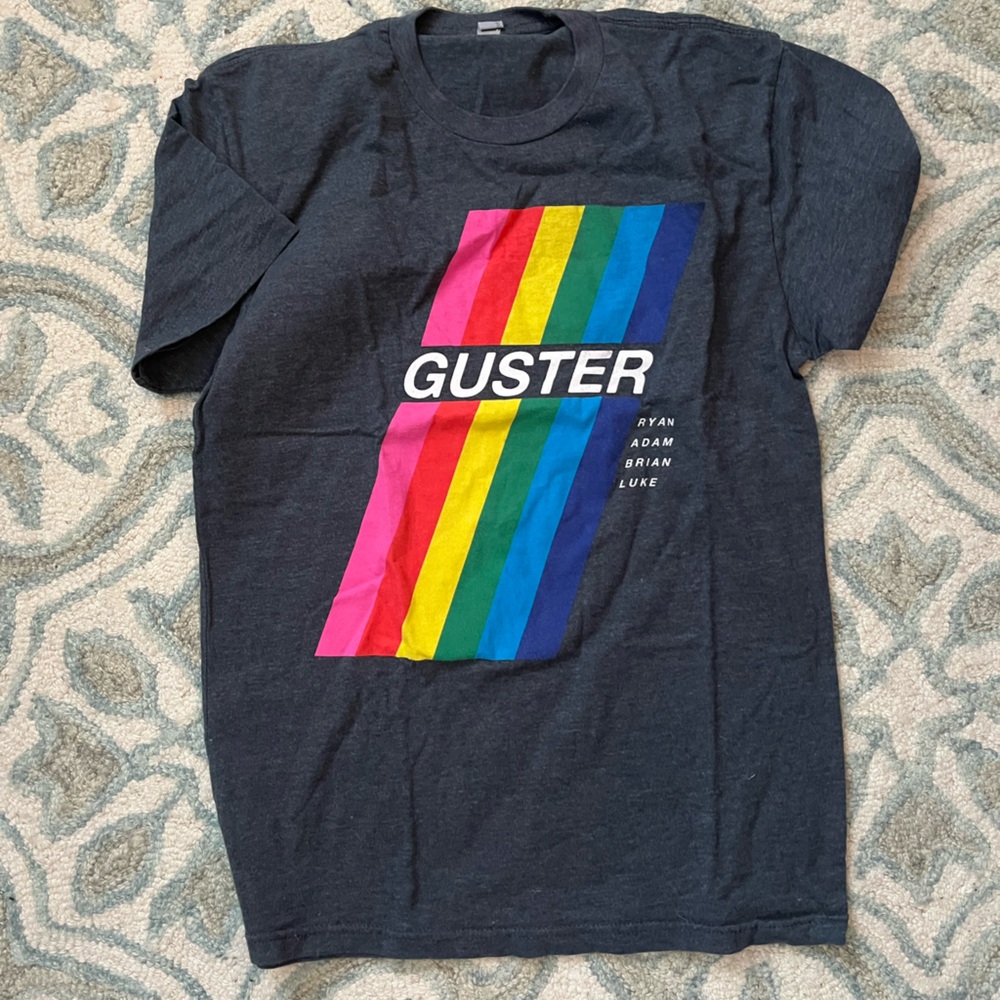 Guster Short Sleeve Tee - Rainbow on Charcoal